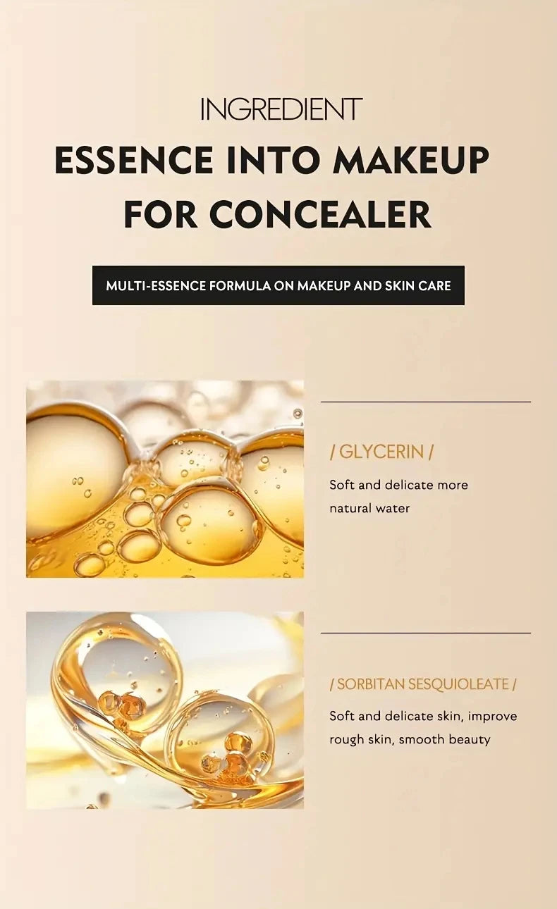 BB Cream Concealer, Lasting Moisturizing, Nude Makeup Liquid Foundation Isolating Cream, Water Light CC Cream
