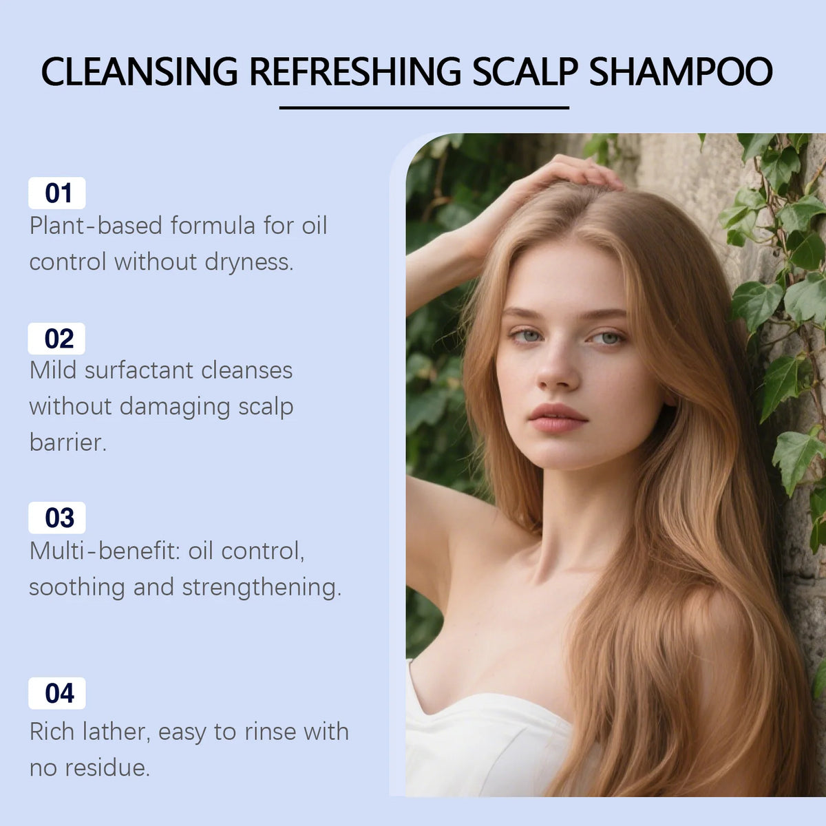 Tea Tree Scalp Shampoo For Oily Greasy Skin Anti Dandruff Lightweight Hair Deep Clarifying Treatment Refreshing Cleaning Shampoo