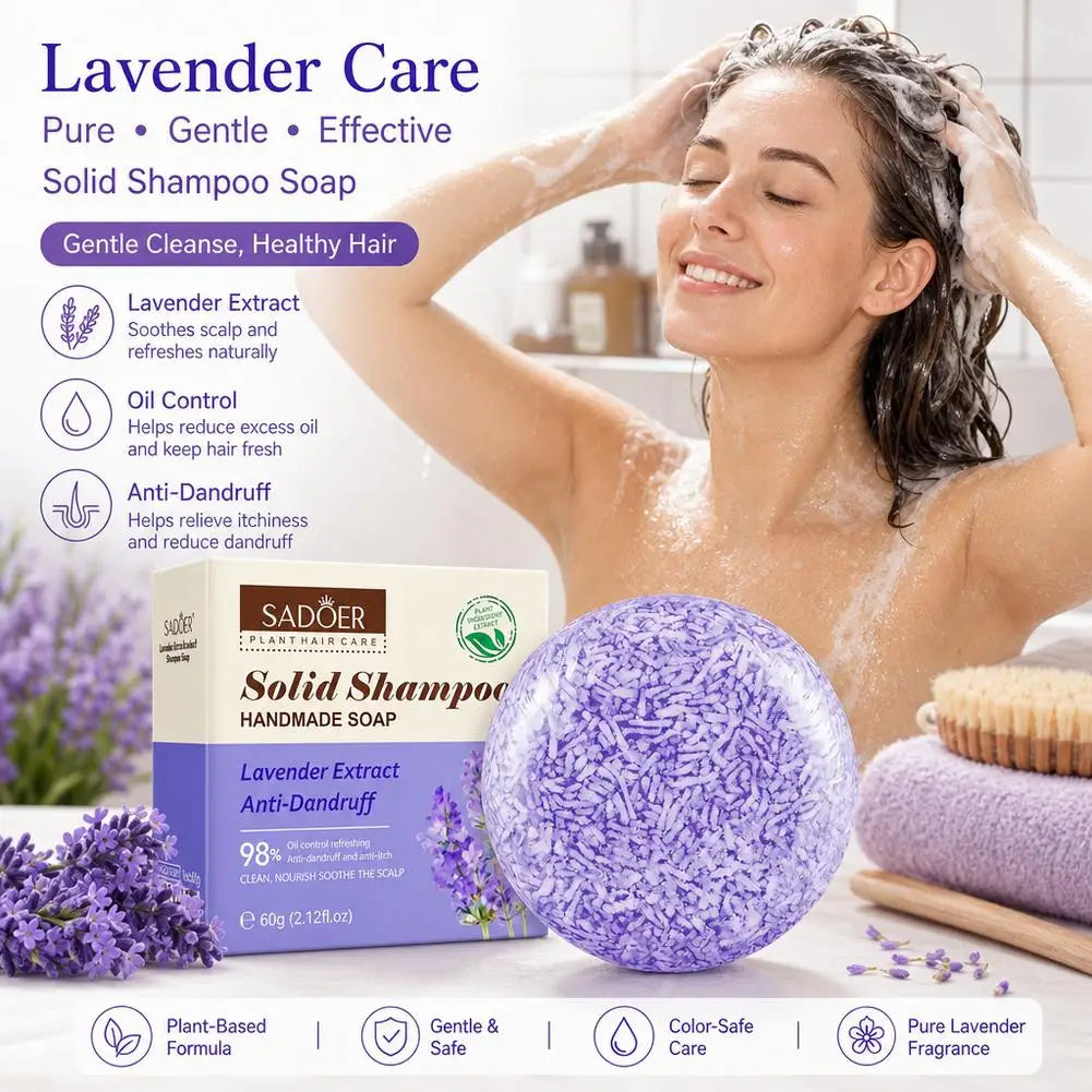 Solid Shampoo Bar Organic Plant Hair Care Soap Anti Dandruff Oil Control Nourishing Natural Handmade Shampoo Soap 60g