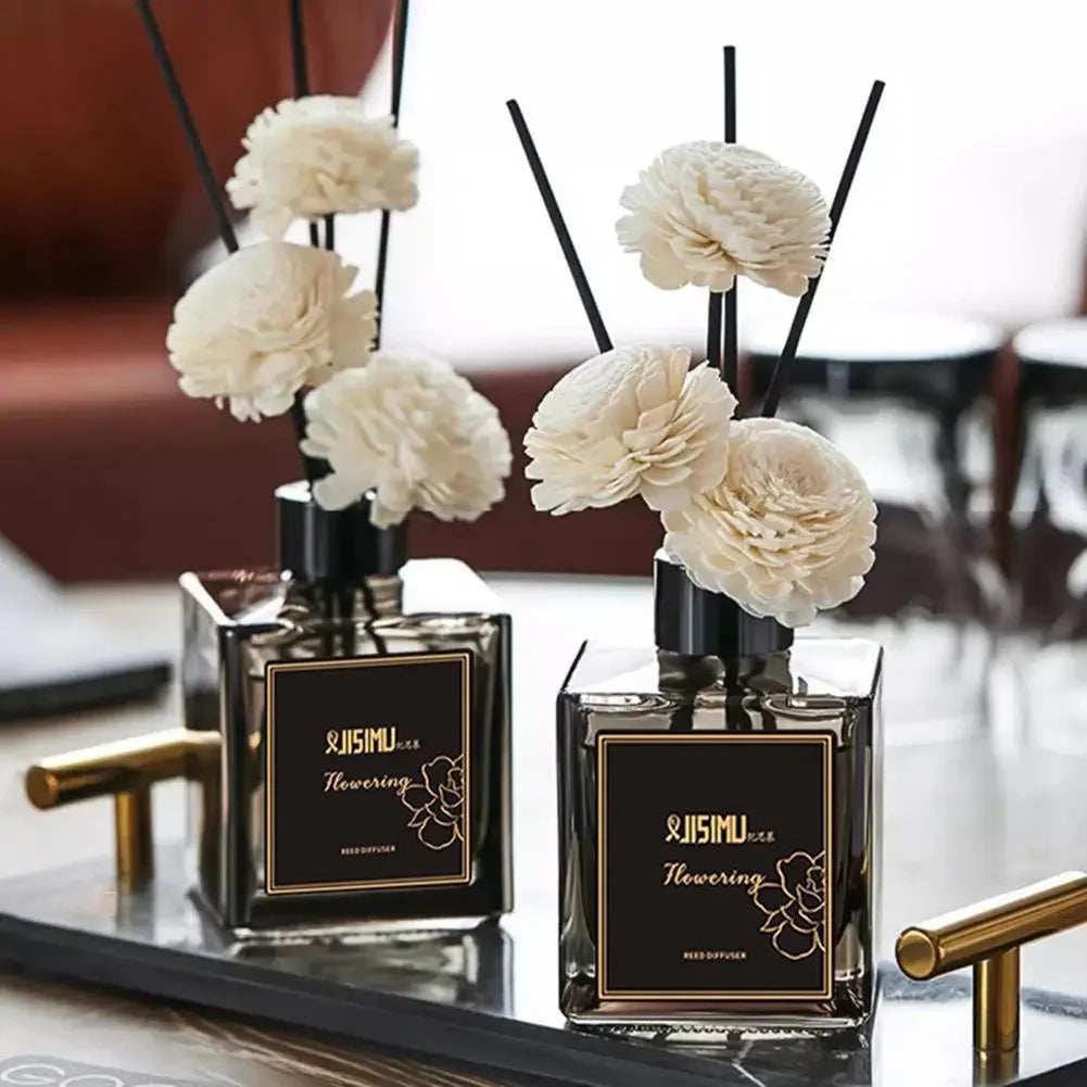 Long Lasting Gardenia Scent Premium Reed DiffuserHome Fragrance Liquid for Living Room Bedroom Odor Remover Hotel Aroma Diffuser