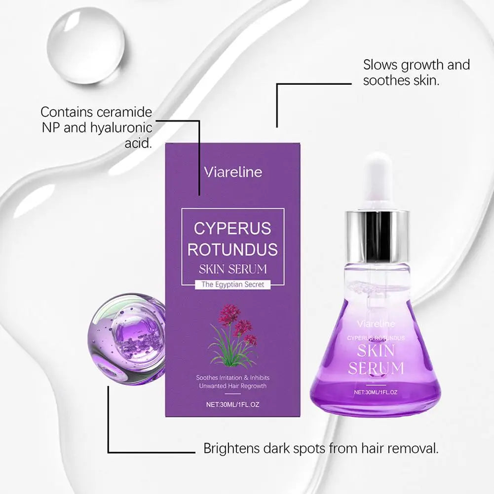 Cyperus Rotundus Skin Serum, Cyprus Rotundus Oil for Hair Reducing,Natural Gentle Shaving Oil for Women Moisturising Soothing