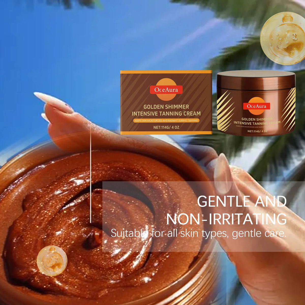 Shine Brown Tanning Accelerator Cream For Body Intensive Tanning Gel Nourish Dry Skin Deepen Lotion Sunless Facial Self Tanner