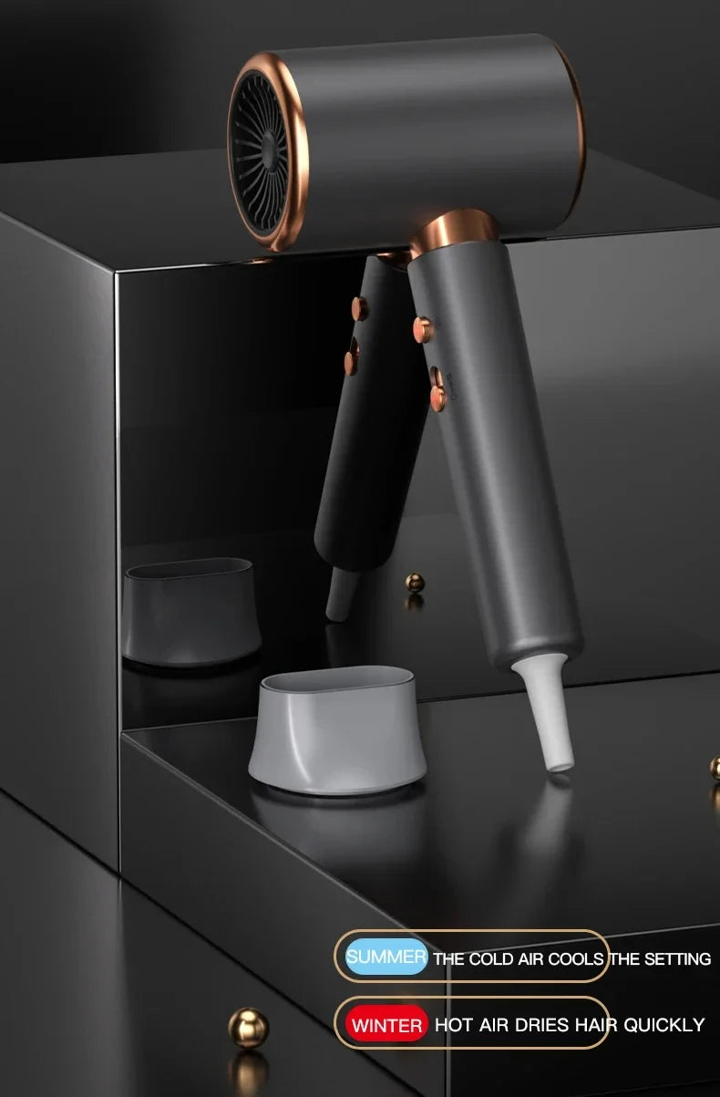 HOMEFISH 5‑Speed Professional Hair Dryer, Salon‑Grade High Power, Hot Cold Air Negative Ionic Blow Dryer