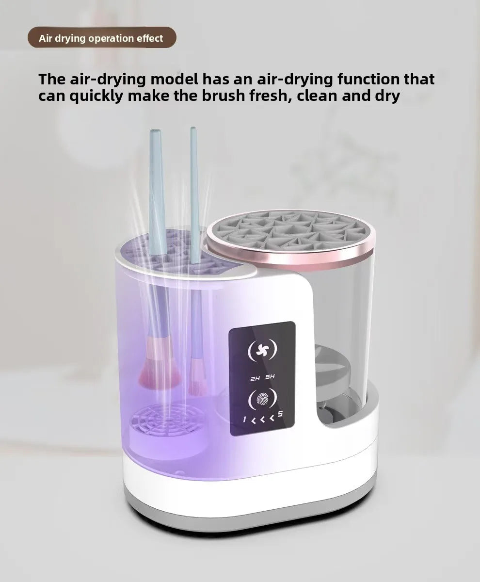 Automatic Rotating Makeup Brush Cleaner Machine Fast Drying Electric  Rubber Collar Cosmetic Clean Tools