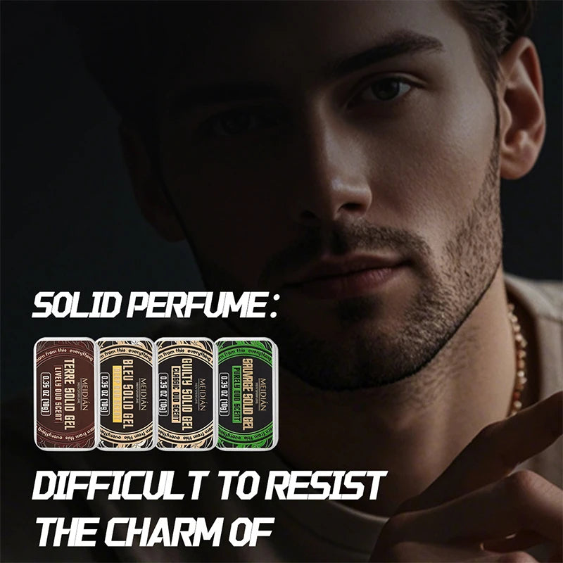 Men Solid Cologne Long-lasting Fragrance Men Deodorant Set 4 In A Box Portable Woman Floral Scent Solid Balm Gel Light Fragrance