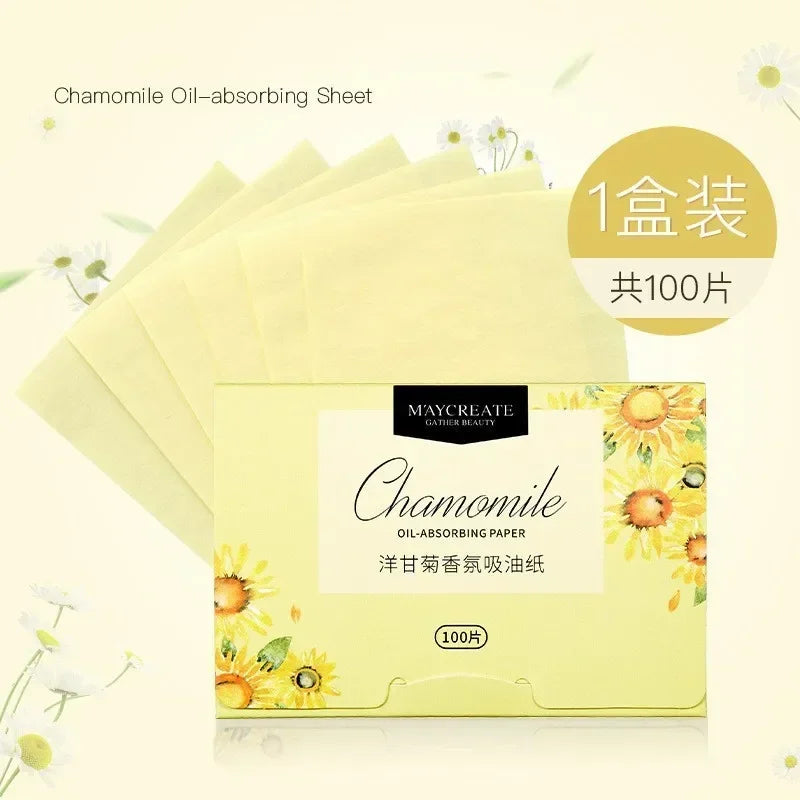 100Pcs/box Face Oil Protable Blotting Paper Matting Face Wipes Face Cleanser Oil Control Oil-absorbing Facial Towel Tools