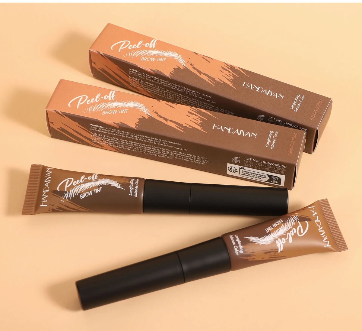 5 Colors Peel Off Eyebrow Gel Semi Permanent Brow Tint Waterproof Lasting Tattoo Peel Off Eyebrow Gel Tint Natural Brows Makeup