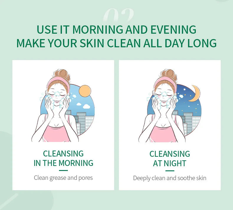 LAIKOU Centella Soothing Facial Cleanser Amino Acid BlackHead Remove Oil-Control Moisturizing Soften Face Skin Care Products