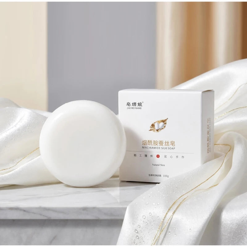 Niacinamide Silk Soap Handmade Cleansing Soap 100g Mild Non Irritating Plant Extracts Suitable For Bathing Cleansing Purposes