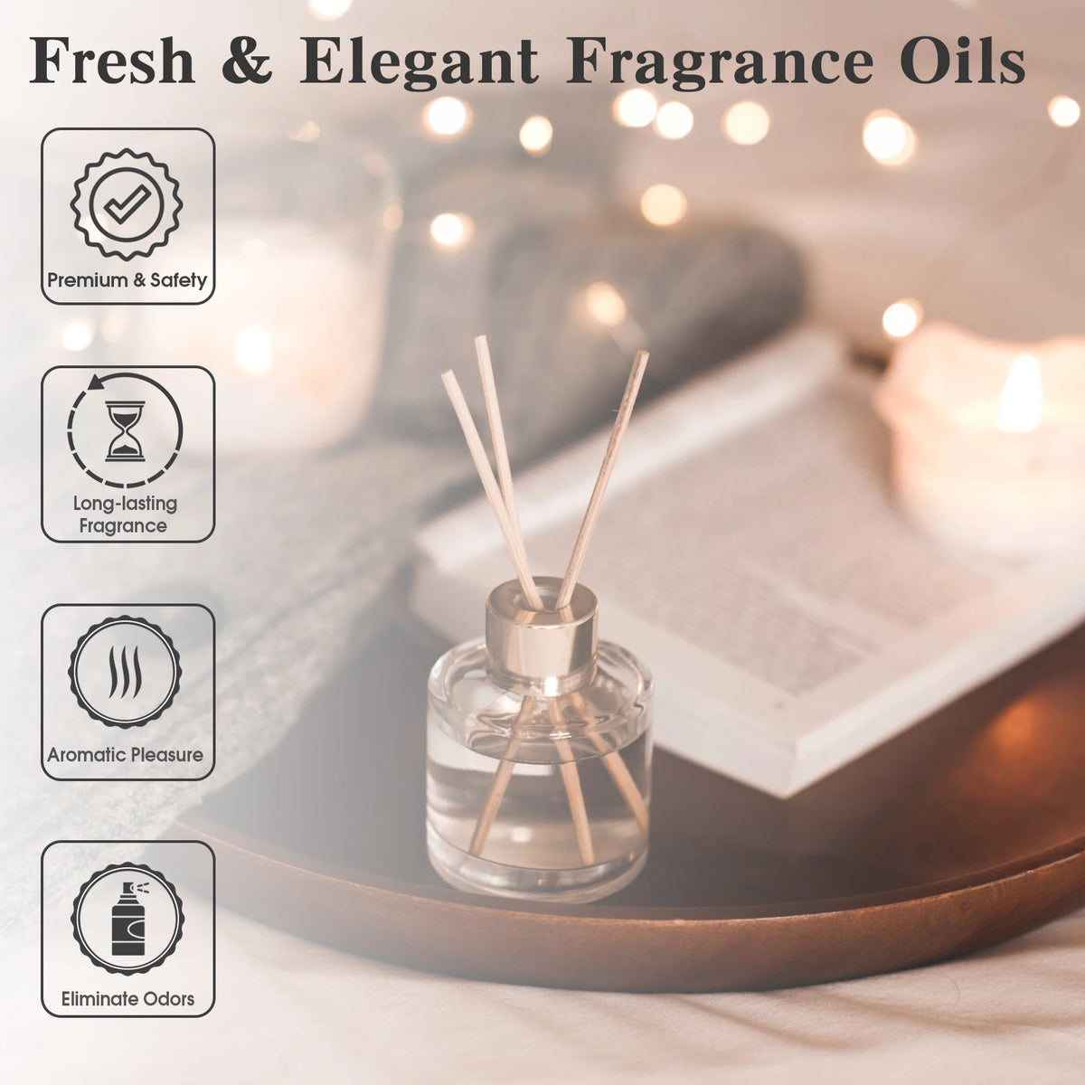 PHATOIL 100ml Fragrance Oil with Dropper White Musk Orange Blossom Bubble Gum Baby Powder Coffee Essential Oil For  Aromatherapy