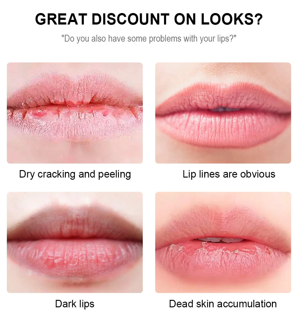 Moisturizing Lip Glow Blam Liquid Lip Gel Mask Reduce Lip Line Remove Dead Skin Peach Grape Lip Gloss Lips Care Product 10g