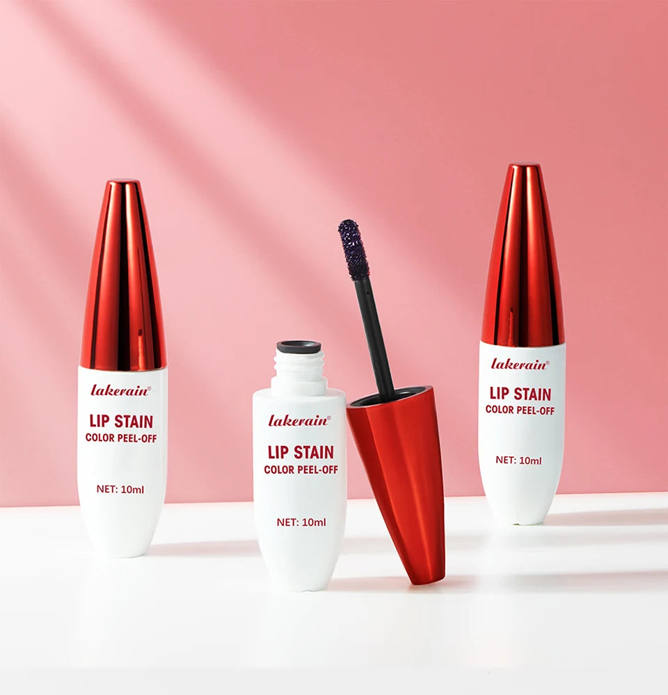 Peel Off Lip Stain Tattoo Tint Long Lasting Waterproof Smudge Transfer Proof Rich Pigment Natural Vivid Lip Color Lightweight Daily Lip Makeup Cosmetic