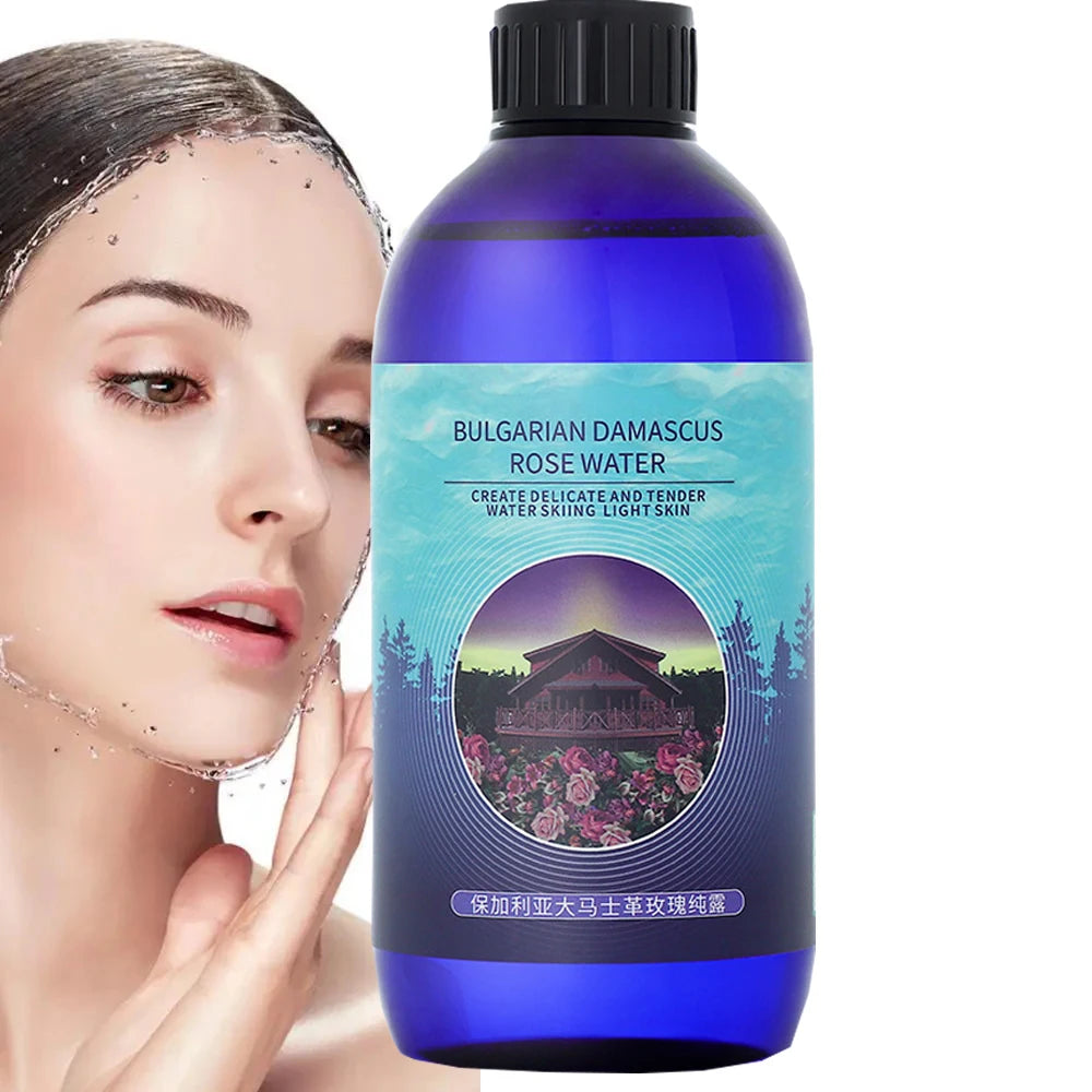 400ml Rose Water Damask Rose Hydrosol Brighten Skin Tone Rose Hydrosol Facial Toner Organic Rose Petals Essence Essential Oil