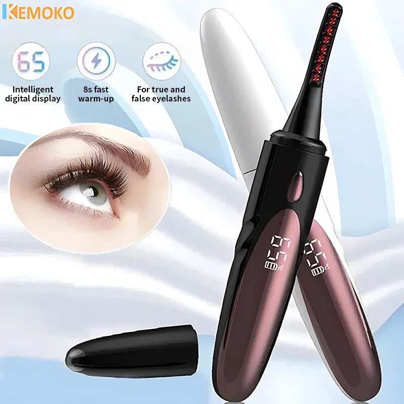 Electric Heated Eyelash Curler USB Rechargeable Eyelashes Curler 4 Mode Quick Heating Natural Curler Long Eyelash Lasting Makeup