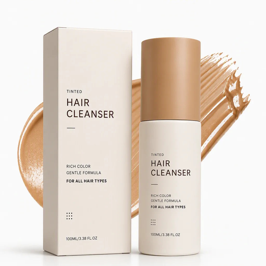 3 In 1 Semi‑Permanent Hair Color Shampoo,Long Lasting Home Hair Coloring Mess‑Free Gray Hair Solution Mild Botanical Dye Shampoo