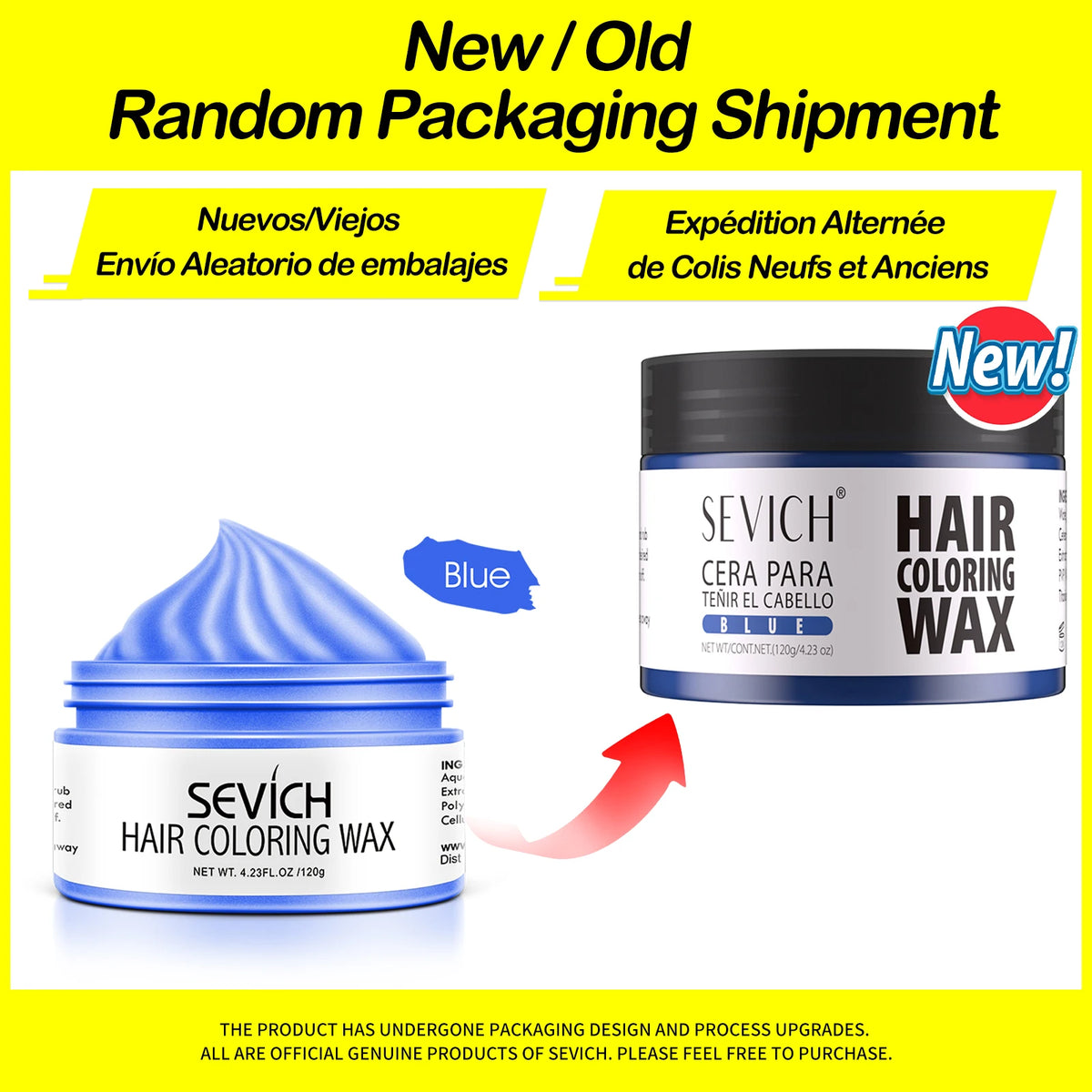 SEVICH 120g Hair Colour Wax Easy To Wash DIY Hairs Dyed Mud Dye for Eyebrow Beards Coloring Styling Temporary Hair Colour Cream