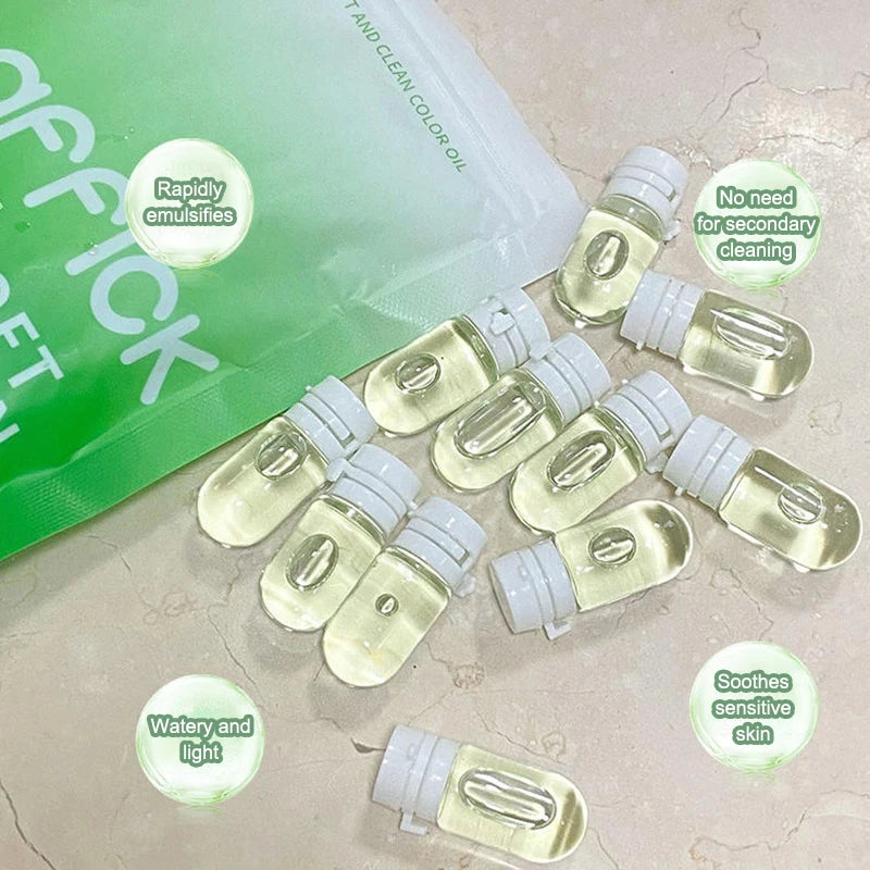 「7/10/30Pcs Cleansing Oil Camellia Secondary Facial Cleanser Deep Gentle Cleansing Travel Portable Single Makeup Remover Oil」
