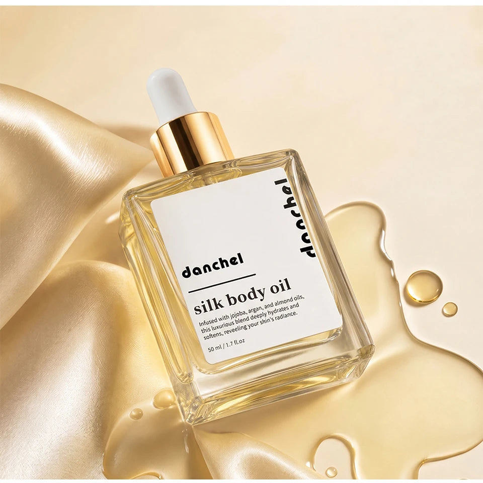 Silk Body Oil Women Firming Anti Aging Moisture Crepey Hydrate After Shower Scented Organic Premium Blend Body Care