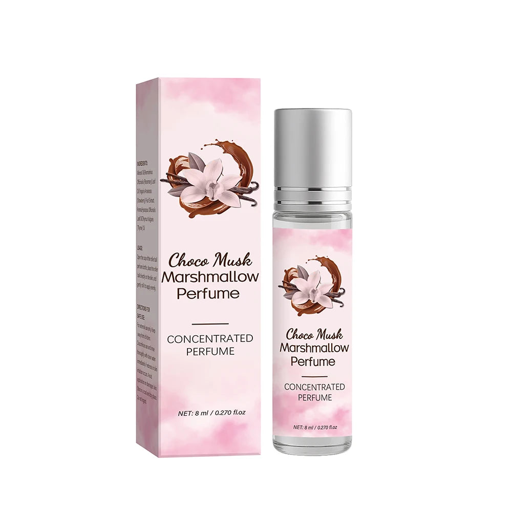 Musk Roll On Oil Deodorant for Body, Long Lasting Fragrance Sweet Chocolate Vanilla Concentrated Oil Roll-On for Unisex,8ML