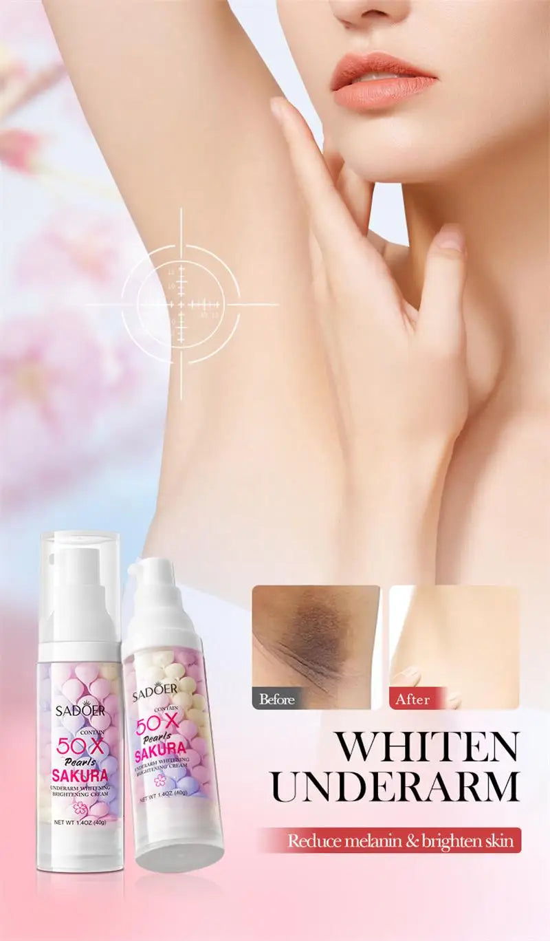 Whitening Cream Private Parts Underarm Bleaching Serum Whiten Butt Knee Brighten Inner Thigh Intimate Parts Dark Remove Melanin