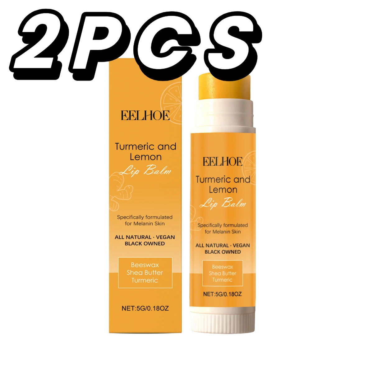 Turmeric Lemon Lip Balm Natural Shea Butter Lip Treatment For Dark Melanin Remove Hydrating Vegan Pre-Makeup Base Lip Stick