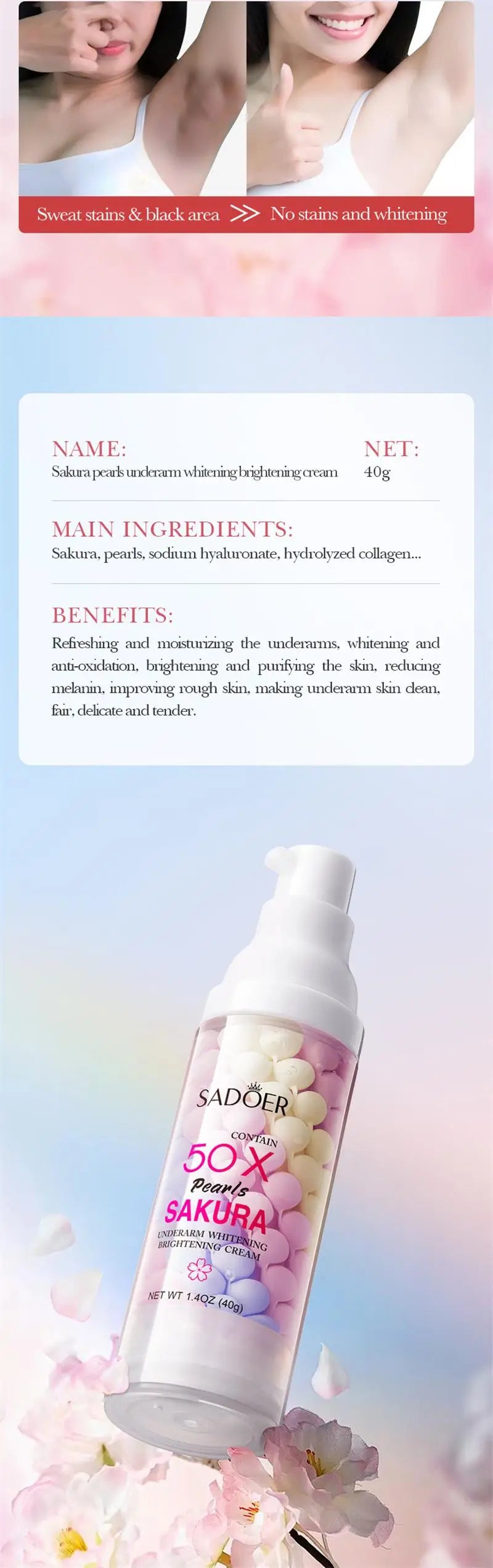 Whitening Cream Private Parts Underarm Bleaching Serum Whiten Butt Knee Brighten Inner Thigh Intimate Parts Dark Remove Melanin