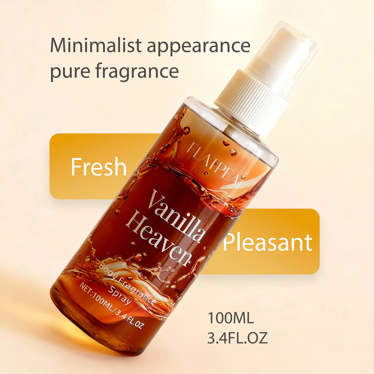 1pc 100ml Portable Vanilla Caramel Food Fragrance Room Spray, Air Freshener，Recommended Gift, Christmas
