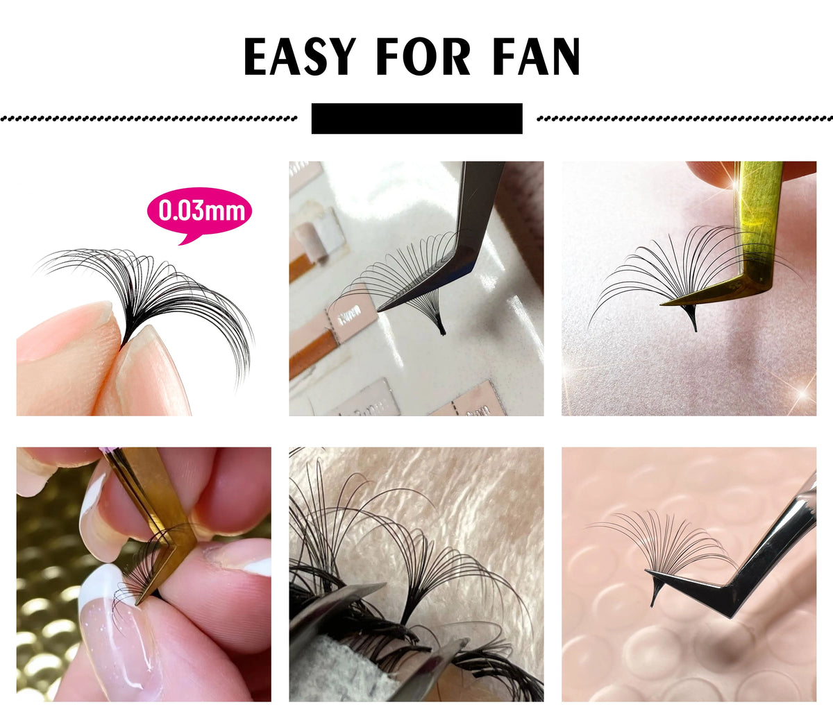 ARTSTAR 12 Rows/Tray False Eyelashes J B Curl 6-20mm Eyelash Extensions Matte Black Lashes Makeup Tool