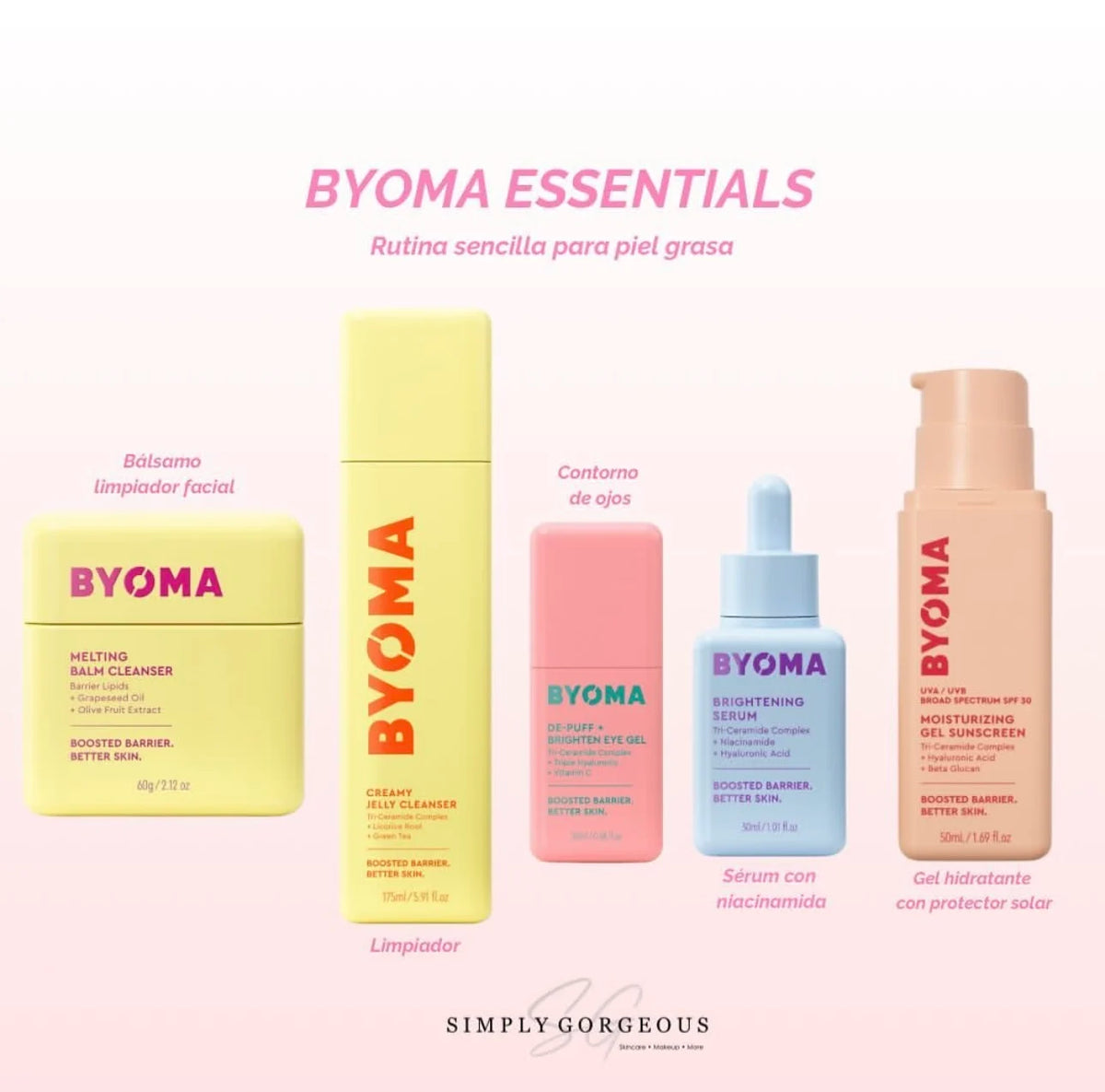BYOMA Phyto-Mucin Glow Serum Series Hydrating Recovery Oil Milky Toner Serum Original Brand Skin Care Set Moisturizing Gel-Cream