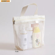 HOMEFISH Mesh Makeup Toiletry Storage Bags Handbags Portable Travel Washing Body Shower Tools Organizer Hanging Organizer Pouch