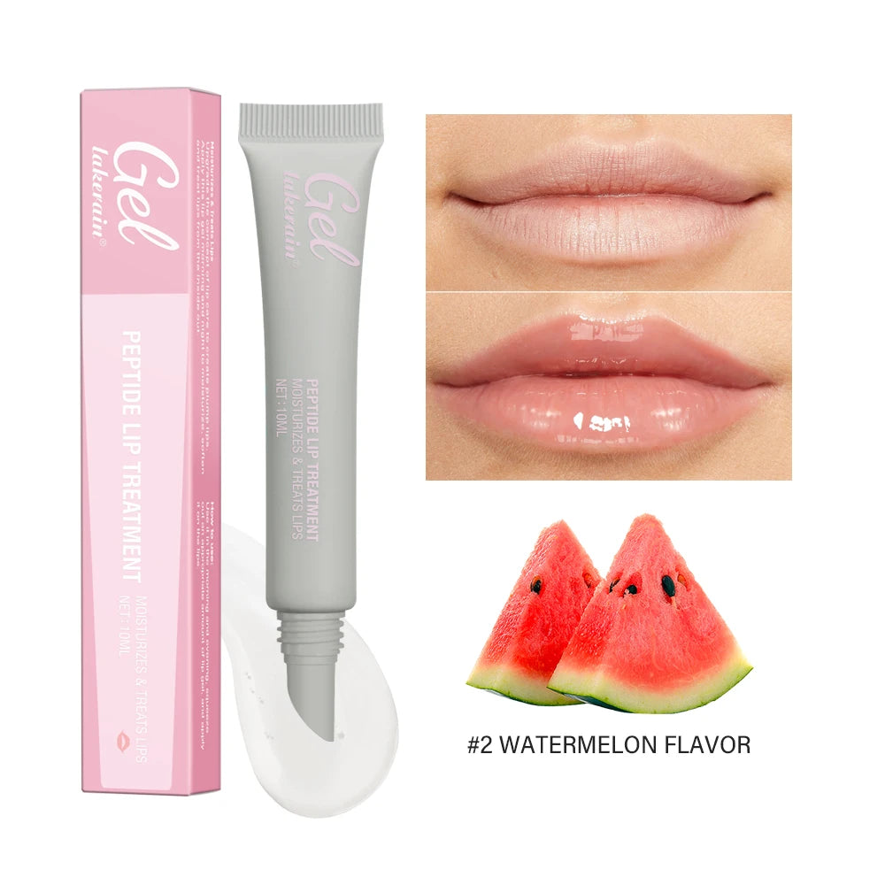 10ml Moisturizing Peptide Lip Treatment Lip Mask Gel Remove Dead Skin Lipstick Base Lip Cream Lip Care Mask Reduce Lip Lines