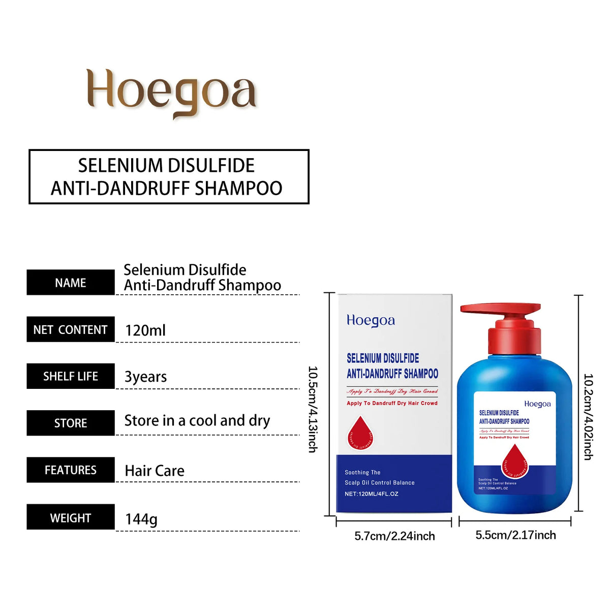 120ml Selenium Sulfide Shampoo Deep Cleansing Remove Dandruff Itchy Balance Oil Nourishing Restoration Hair Color Shampoo