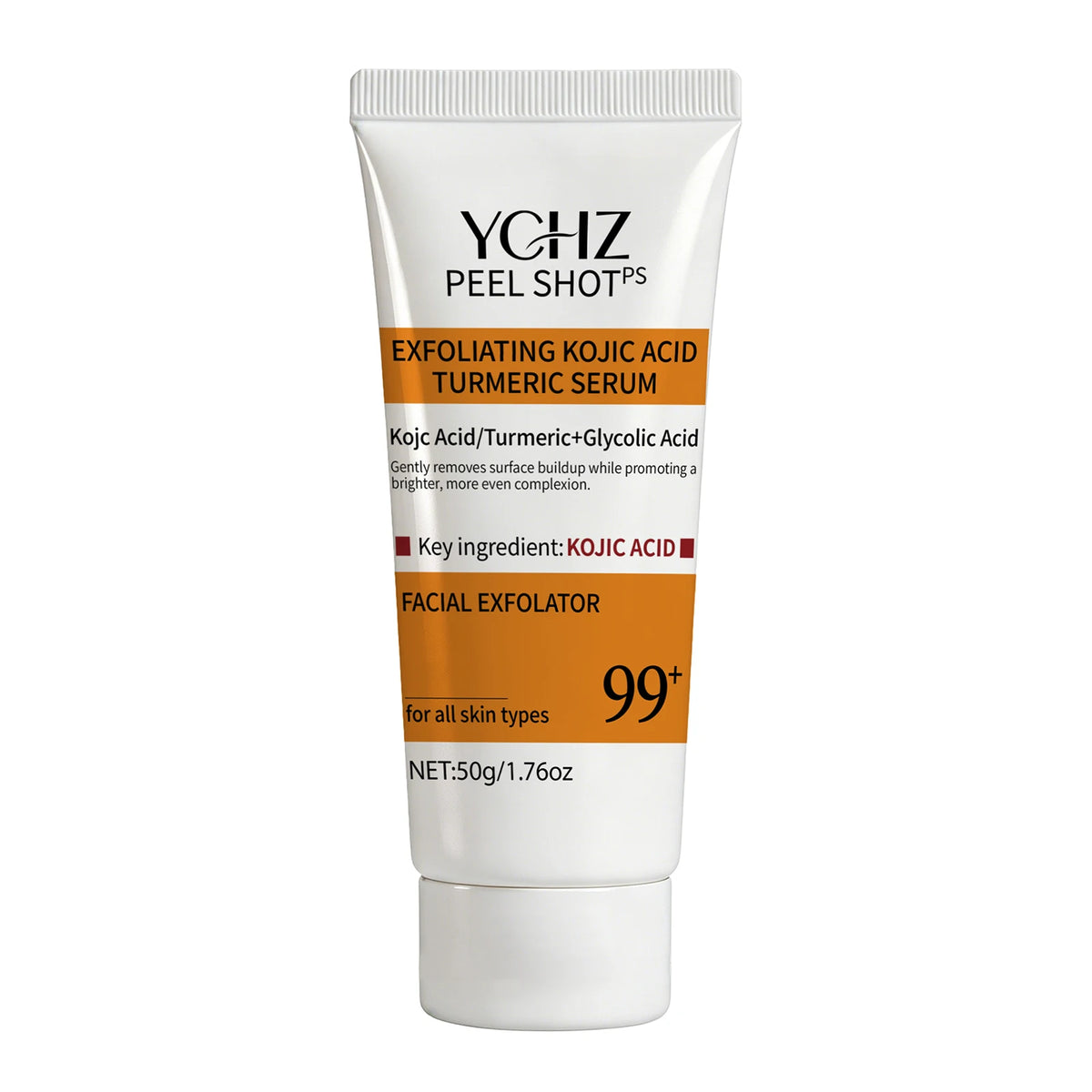 Turmeric Kojic Acid Exfoliating Gel Essence Suitable for Face and Body Gentle Orange Scented Facial Scrub Body Cleansing Gel Removes Dead Skin Scrub Skin Cleanser-50G