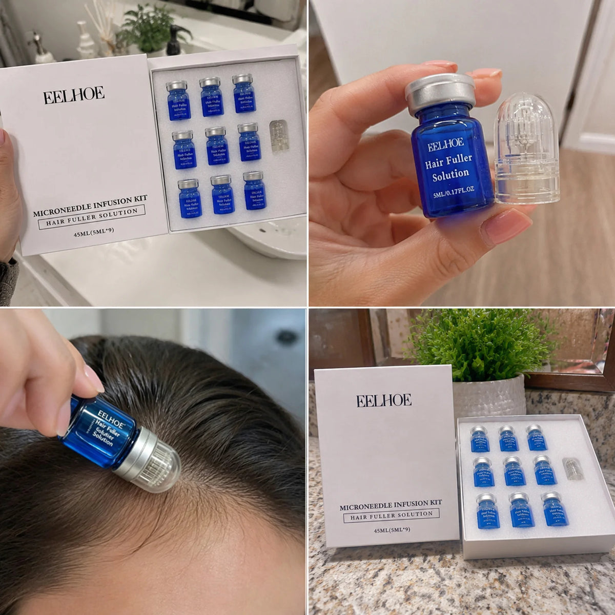 Microcrystal Hair Regrowth Kit Scalp Nourishing Serum for Fuller, Thicker & Healthier Looking Hair