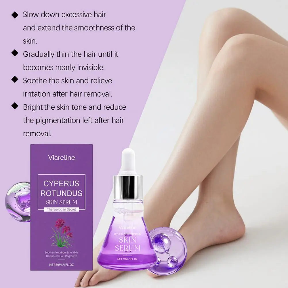 Cyperus Rotundus Skin Serum, Cyprus Rotundus Oil for Hair Reducing,Natural Gentle Shaving Oil for Women Moisturising Soothing