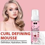 GOIPLE 237ml Natural Rose Extract Curl Mousse Defining Shine Hydrates Control Frizz Wave Enhance Curls Texture Hair Styling Foam