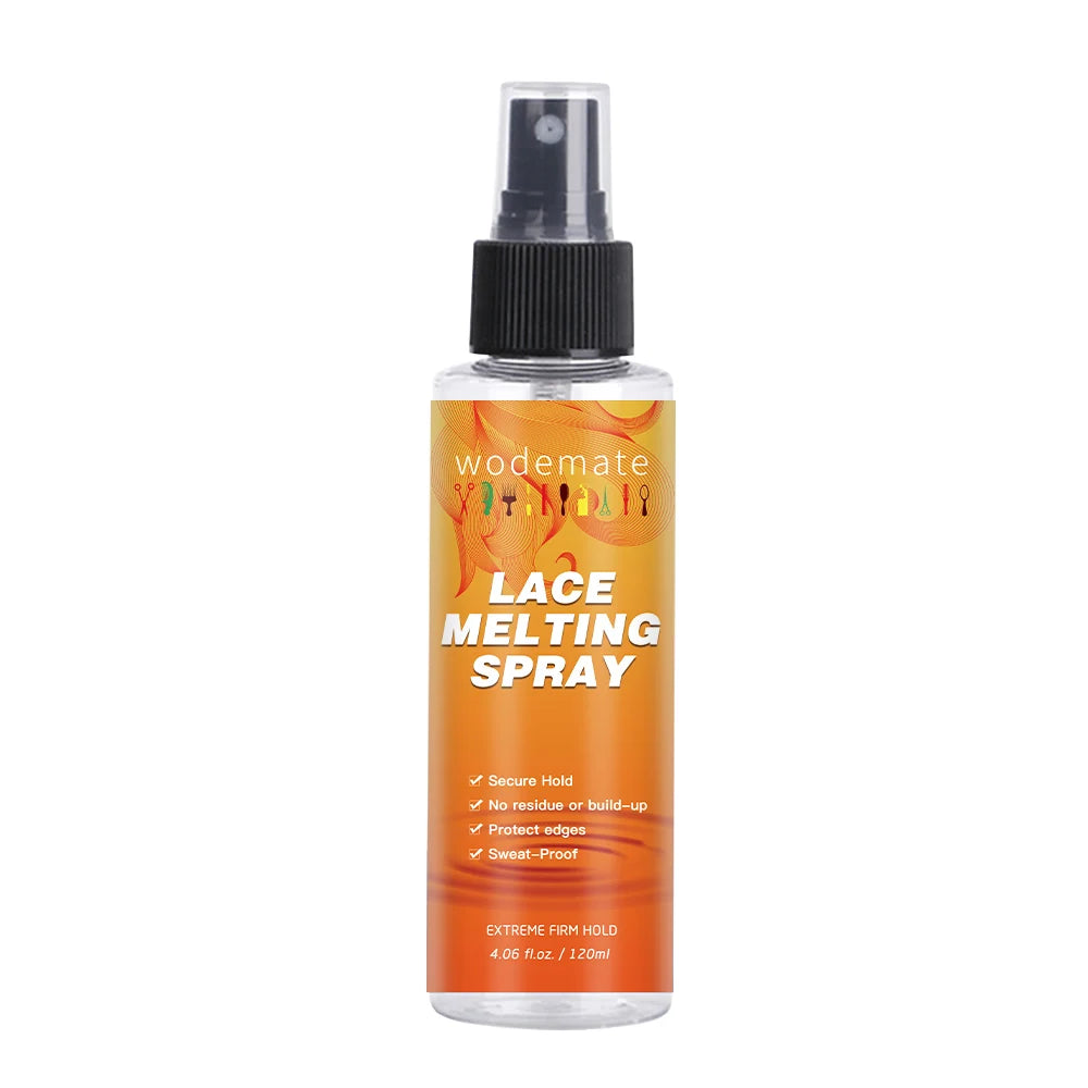 120ml Lace Melting Spray Strong Hold Hair Glue Wig Styling Spray Invisible Lace Melting Spray Quick Drying Wig Accessory