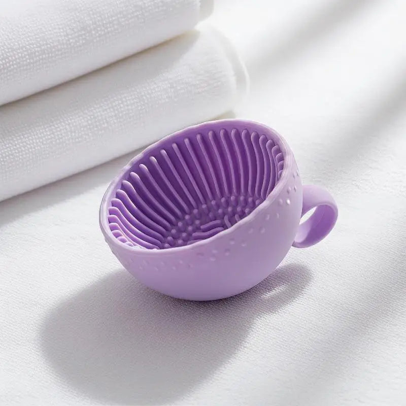 Soft Silicone Makeup Brush Cleaner Folding Powder Puff Cleaning Bowl Eyeshadow Brushes Wash Clean Mat Beauty Tools Scrubber Box