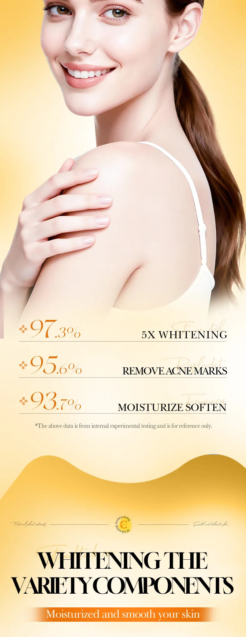 SADOER AHA Whitening Body Essence 500ml Moisturizing Brightening Face Serum Improve Dull Skin Full Body Hydrating Skin Care