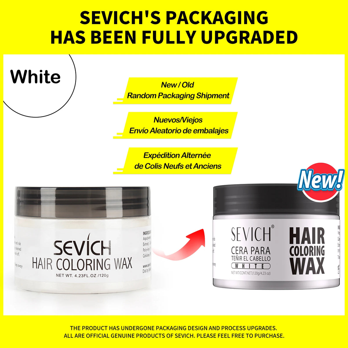 Sevich Temporary Hair Color Wax Men DIY Mud One-time Molding Paste Dye Cream Hair Gel for Hair Coloring Styling Silver Grey 120g