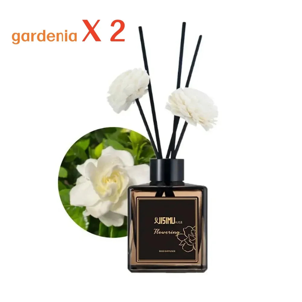 Long Lasting Gardenia Scent Premium Reed DiffuserHome Fragrance Liquid for Living Room Bedroom Odor Remover Hotel Aroma Diffuser