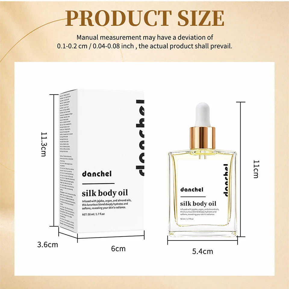 Silk Body Oil Women Firming Anti Aging Moisture Crepey Hydrate After Shower Scented Organic Premium Blend Body Care
