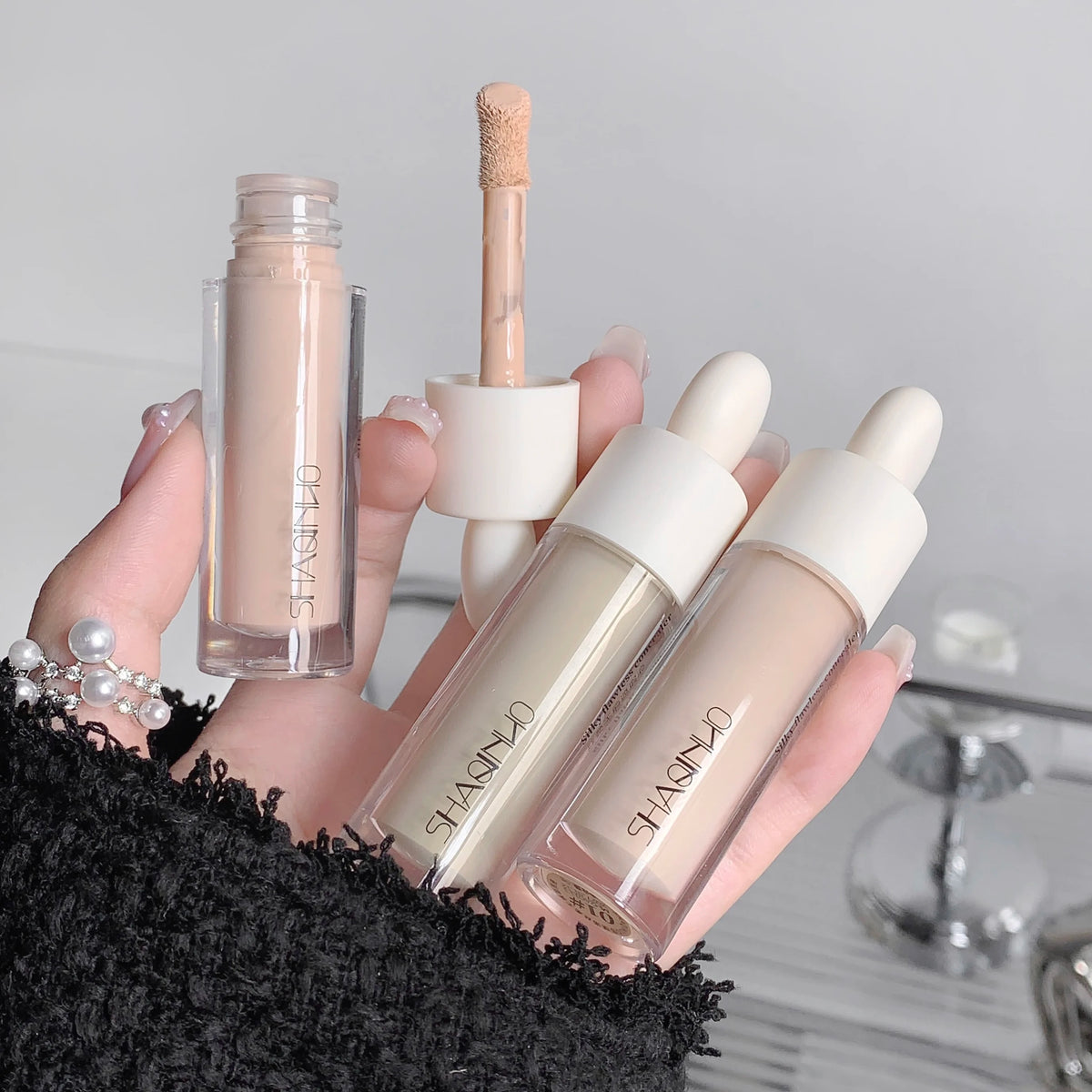 3 Colors Silky Concealer Cover Acne Marks Spots Dark Eye Circles Face Brightening Skin Whitening Concealer