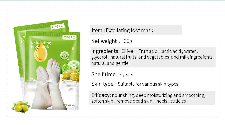 1 Pag = 1 Pair Honey Foot Mask For Remove Dead Skin Calluses Exfoliating Foot Mask Feet Cream Whitening Foot Spa Skin Care Tool