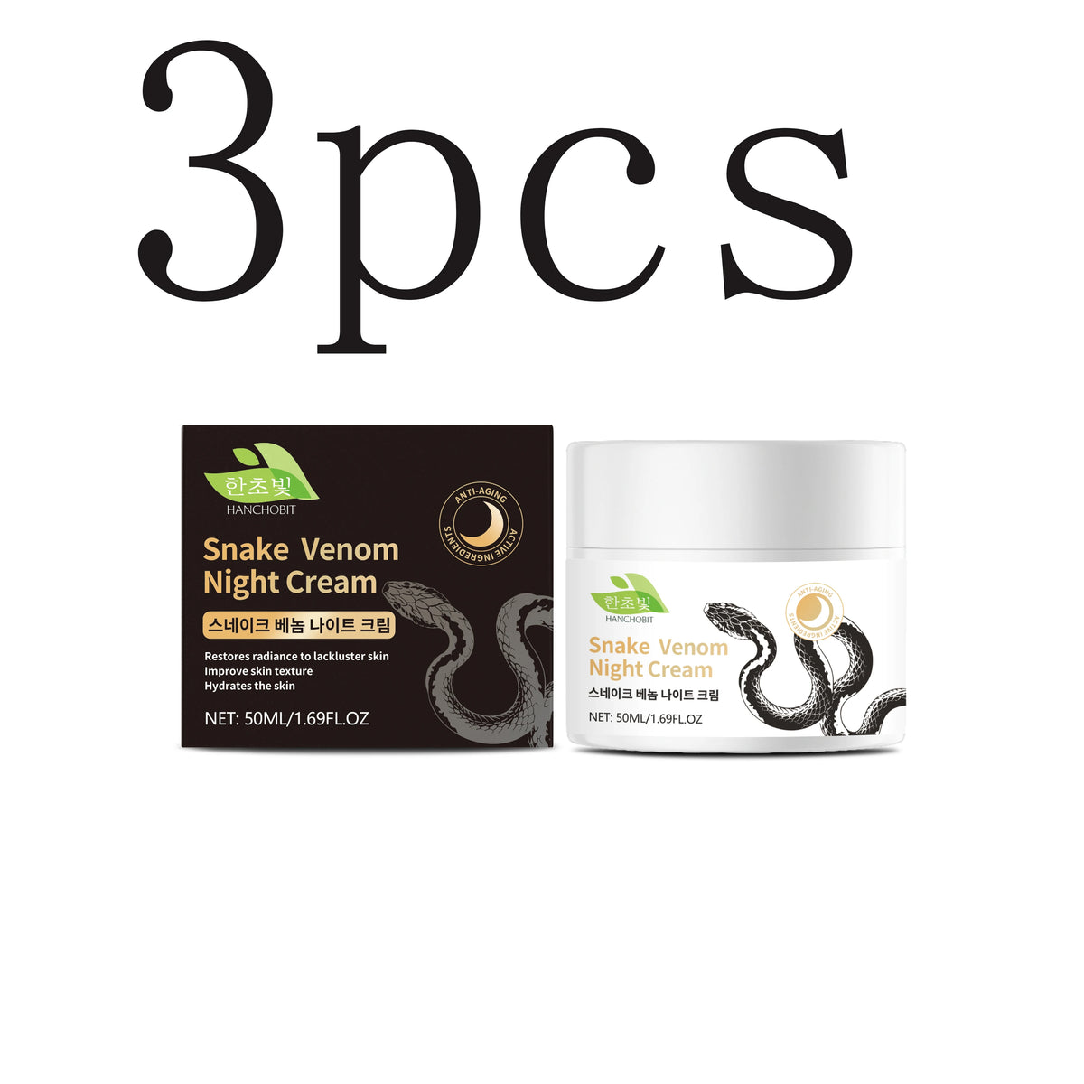 Snake Venom Night Cream: Daily Facial Care for Deep Nourishment, Refining Skin Texture, and Delivering a Smooth Complexion