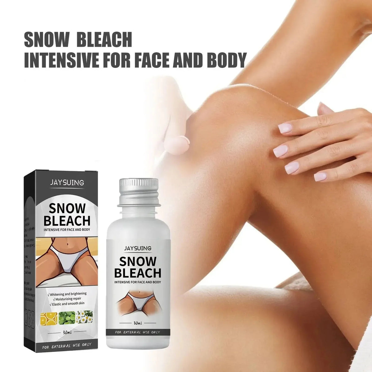 Body Whitening Bleach Cream Brighten Face and Body Removal Private Parts Underarm Elbow Knees Joint Dark Spot Melanin Cream 30ml
