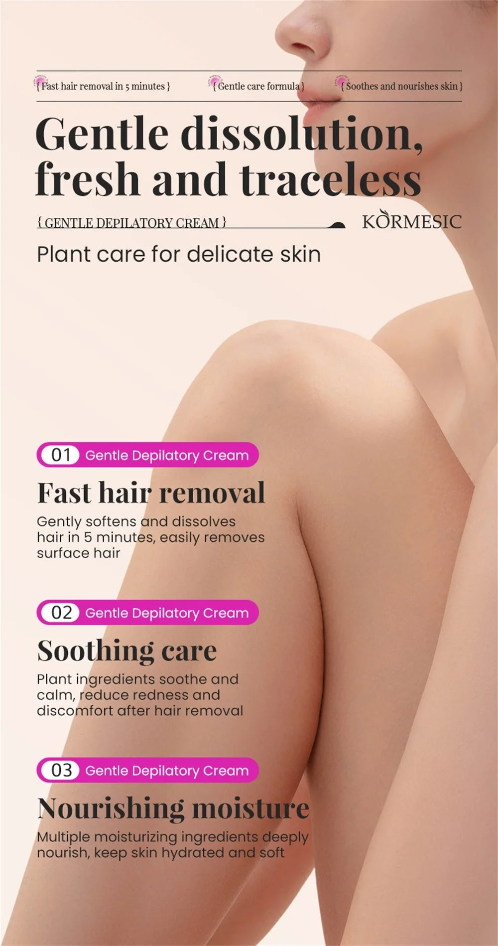 Permanent Hair Removal Cream Hair Growth Inhibitor Face Arm Armpit Leg Intimate Areas Painless Depilatory For Men Women Care