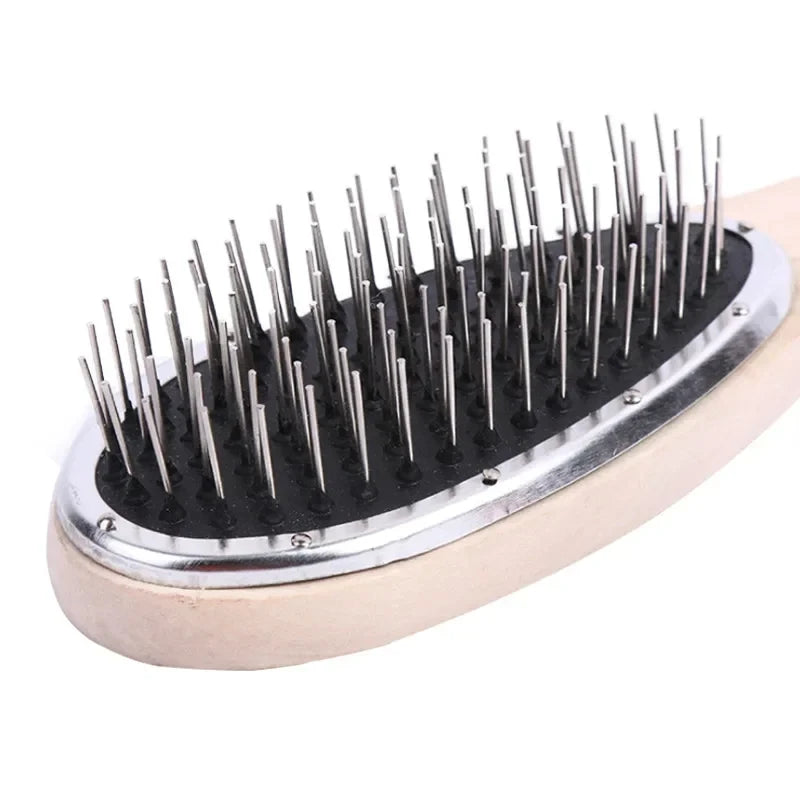 Wig Brush Professional Detangling Steel Comb Anti Static for Hair Extensions Styling Trainin