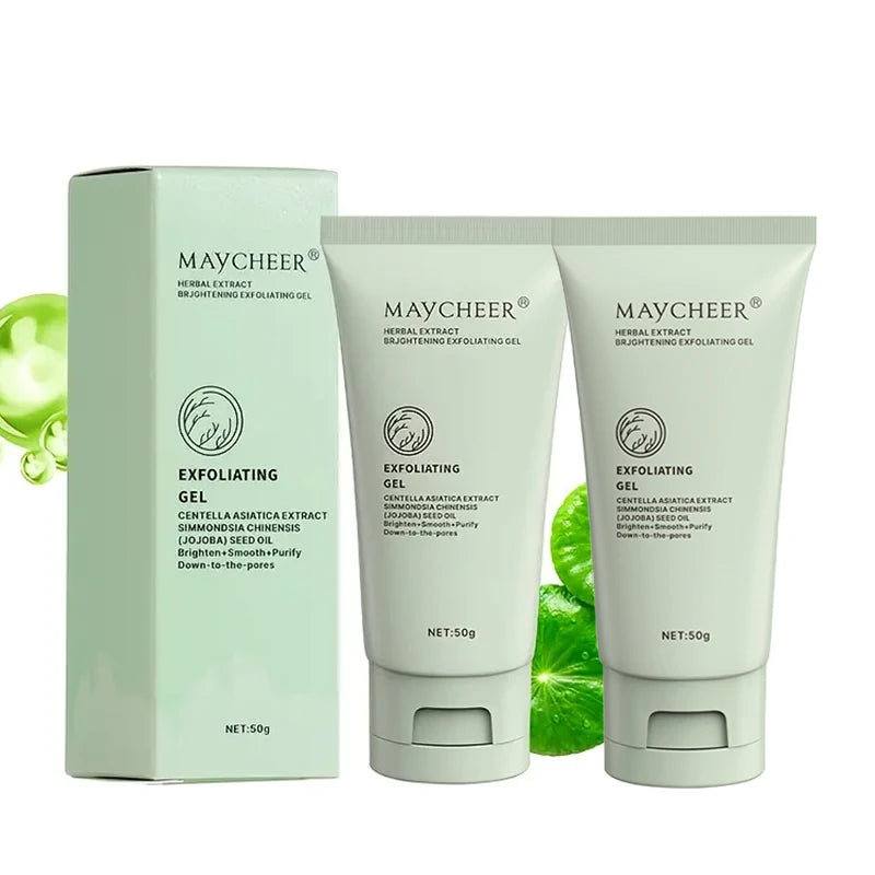 Herbal Extract Exfoliating Gel, Cleansing Scrub Gel, Facial Deep Cleansing Pores and Exfoliation, Moisturizing Skin Care Product