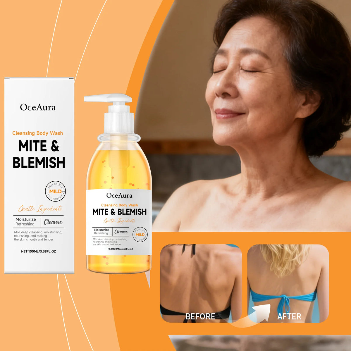 Salicylic Acid Body Wash Cleansing Skin Sweat Eliminating Odor Oil Control Exfoliating Smoothing Softening Foam Shower Gel Slack